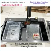 Combo chậu rửa chén 78x46 và vòi rút dây KAG-ComboCRC18