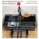 Chậu Nano đen 2 hộc đều 78x43 cm KAG-CRB213