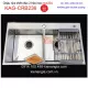 Chậu rửa chén inox sus304 đúc 2 hộc đều 82x45 cm KAG-CRB236