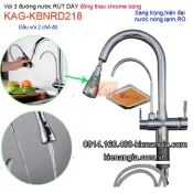 Vòi rửa chén 3 đường nước RO bóng KAG-KBNRD218