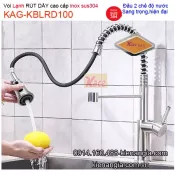 Vòi rửa chén lạnh RÚT DÂY inox sus304 KAG-KBLRD100