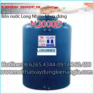 Bồn nhựa đứng Long Nhiên N2000Đ