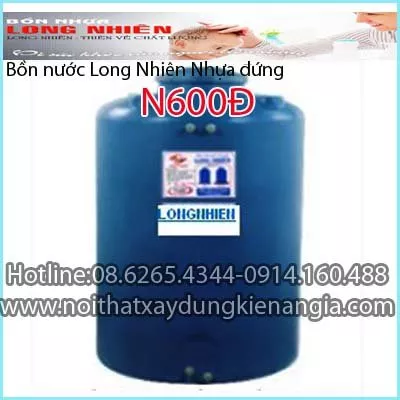 Bồn nhựa đứng Long Nhiên N600Đ