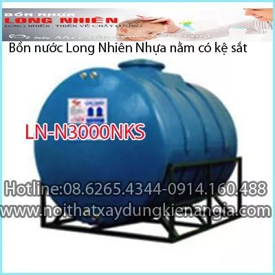 Bồn nước nhựa nằm Long Nhiên LN_N3000NKS