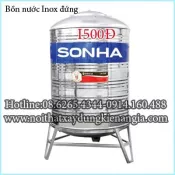 Bồn nước inox đứng Sơn Hà I500Đ