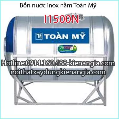 Bồn nước inox nằm Toàn Mỹ I1500N