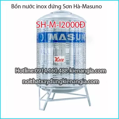 Bồn nước inox đứng Sơn Hà-Masuno SH-M-I2000Đ