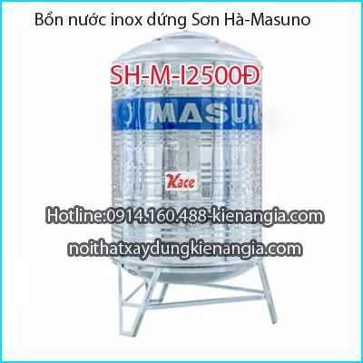 Bồn nước inox đứng Sơn Hà-Masuno SH-M-I2500Đ