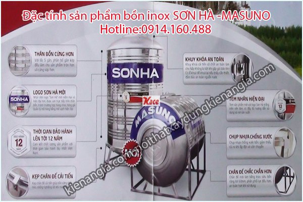 Đặc tính sản phẩm bồn nước Sơn Hà-Masuno