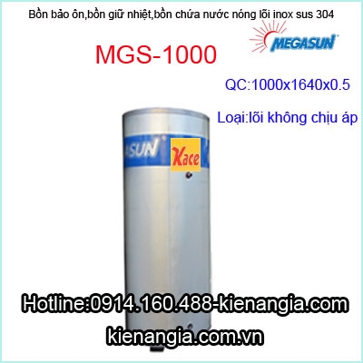 Bồn bảo ôn inox SUS 304 Megasun MGS-1000