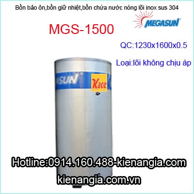 Bồn bảo ôn inox SUS 304 Megasun MGS-1500