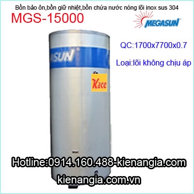 Bồn bảo ôn inox SUS 304 Megasun MGS-15000