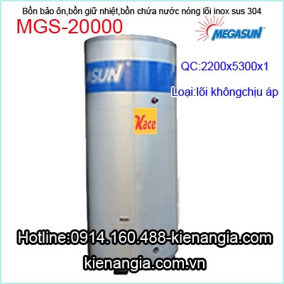 Bồn bảo ôn inox SUS 304 Megasun MGS-20000