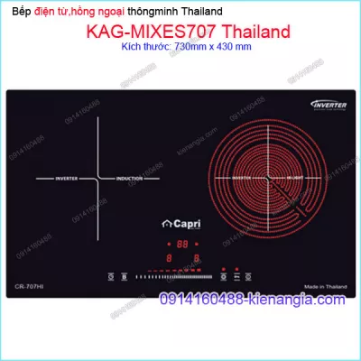 Bếp từ kết hợp hồng ngoại Capri Thailand hiện đại KAG-MIXES707 Thailand