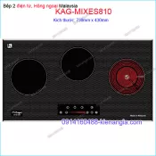 Bếp từ kết hợp hồng ngoại 3 bếp tiện nghi Capri KAG-MIXES810 VN