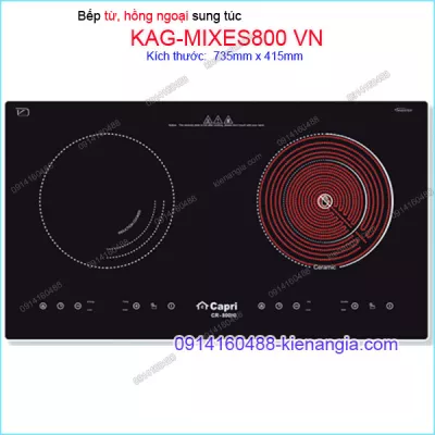 Bếp từ kết hợp hồng ngoại tiện nghi Capri KAG-MIXES800 VN
