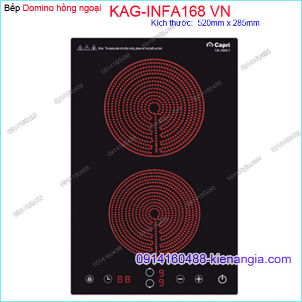 Bếp hồng ngoại đôi,bếp hồng ngoại Domino Capri KAG-INFA168 VN