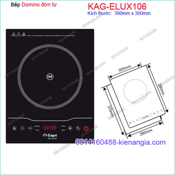 Bếp từ đơn,bếp từ Domino Capri KAG-ELUX106 VN