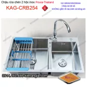 Chậu rửa chén 2 hộc 82x45 cm inox 304 Proxia KAG-CRB254