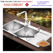 Chậu rửa chén 2 hộc 1 bàn 100x48 cm inox 304  Proxia KAG-CRB257