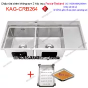 Chậu rửa chén 2 hộc 110x48 cm  inox 304 không sơn Proxia KAG-CRB264