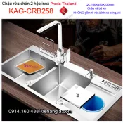 Chậu rửa chén 2 hộc inox 304 100x48cm Proxia KAG-CRB258