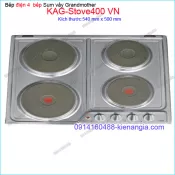Bếp 4 điện âm kính đen Grandmother Capri KAG-Stove400 VN