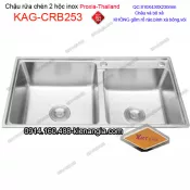 Chậu rửa chén 2 hộc 81x43 cm inox 304 Proxia Thailand KAG-CRB253