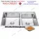 Chậu rửa chén 2 hộc 81x43 cm inox 304 Proxia Thailand KAG-CRB253