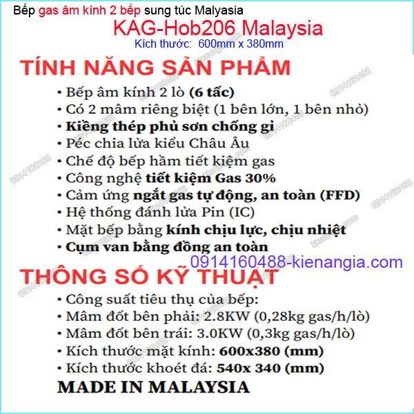 KAG-Hob206-Malaysia-Bep-gas-am-kinh-sung-tuc-Malaysia-KAG-Hob206-Malaysia-thong-so