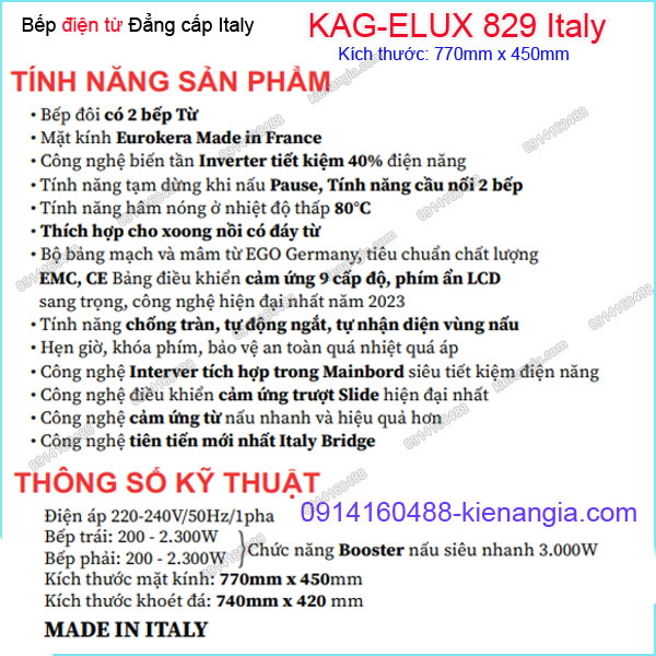 KAG-ELUX829Italy-Bep-tu-dang-cap-Capri-Italy-KAG-ELUX829Italy-thong-so