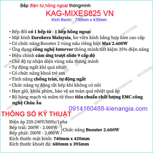 KAG-MIXES825VN-Bep-tu-hong-ngoai-Capri-KAG-MIXES825VN-thong-so