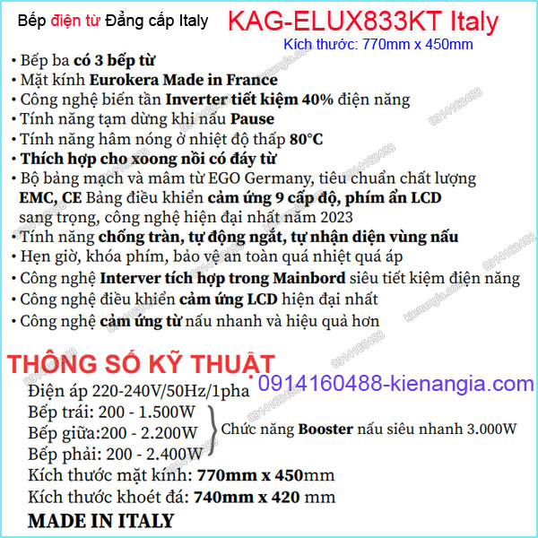 KAG-ELUX833KTItaly-Bep-tu-dang-cap3-bep-Capri-Italy-KAG-ELUX833KTItaly-thong-so