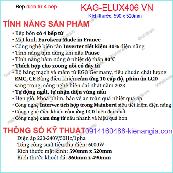 KAG-ELUX406VN-Bep-tu-4-bep-Capri-Italy-KAG-ELUX406VN-thong-so