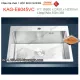 Chậu rửa chén 1 hộc 60x45 cm  inox304 EROWIN KAG-E6045VC
