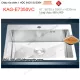 Chậu rửa chén 1 hộc 73x50 cm  inox304 EROWIN KAG-E7350VC