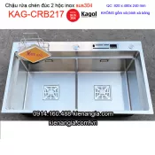 Chậu rửa chén 2 hộc 82X48 cm inox 304 KAGOL KAG-CRB217