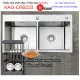 Chậu rửa chén 2 hộc 70X40 cm inox 304 KAGOL KAG-CRB233