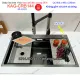 Chậu rửa chén 1 hộc  80x46 Nano kim cương đen KAG-CRB144