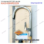 Vòi rửa chén RÚT DÂY nóng lạnh chrome bóng  KAG-KBNRD229