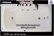 Bồn xây,bồn nằm xây nhỏ Việt Mỹ Acrylic-1470