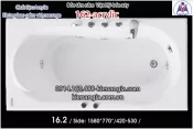 Bồn xây,bồn tắm nằm 1,6m Việt Mỹ Acrylic-162