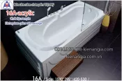 Bồn tắm nằm Acrylic chân yếm dài 1,6m Việt Mỹ VM16A-Acrylic