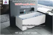 Bồn tắm dài massage acrylic 1,5m Việt Mỹ 15T