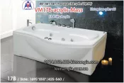 Bồn tắm dài massage acrylic 1,7m Việt Mỹ 17B