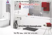 Bồn tắm dài massage acrylic 1,6m Việt Mỹ 1670