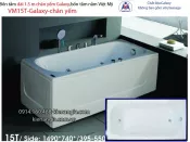 Bồn tắm dài Việt Mỹ galaxy chân yếm 1,5 mét VM15T-Galaxy