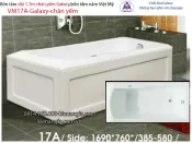 Bồn tắm dài Việt Mỹ galaxy chân yếm 1,7 mét VM17A-Galaxy
