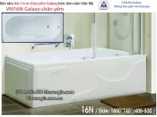 Bồn tắm dài Việt Mỹ galaxy chân yếm 1,6 mét VM16N-Galaxy