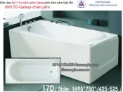 Bồn tắm dài Việt Mỹ galaxy chân yếm 1,7 mét VM17D-Galaxy